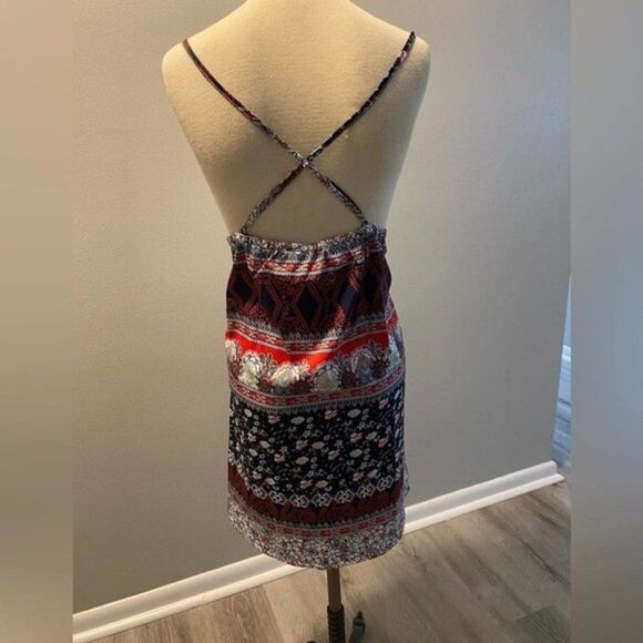 NWT Cupshe Floral Paisley Spaghetti Criss Cross Strap, Mini Sundress - Size XL - Picture 7 of 16